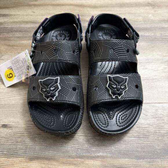 Crocs Black Panther Sandals – Women’s 9 / Men’s 7 Marvel Wakanda Forever NWT - Picture 2 of 5